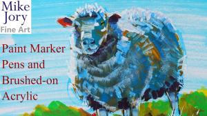 The Sunday Art Show - Sheep Painting Tutorial - Mixed media markers and paint